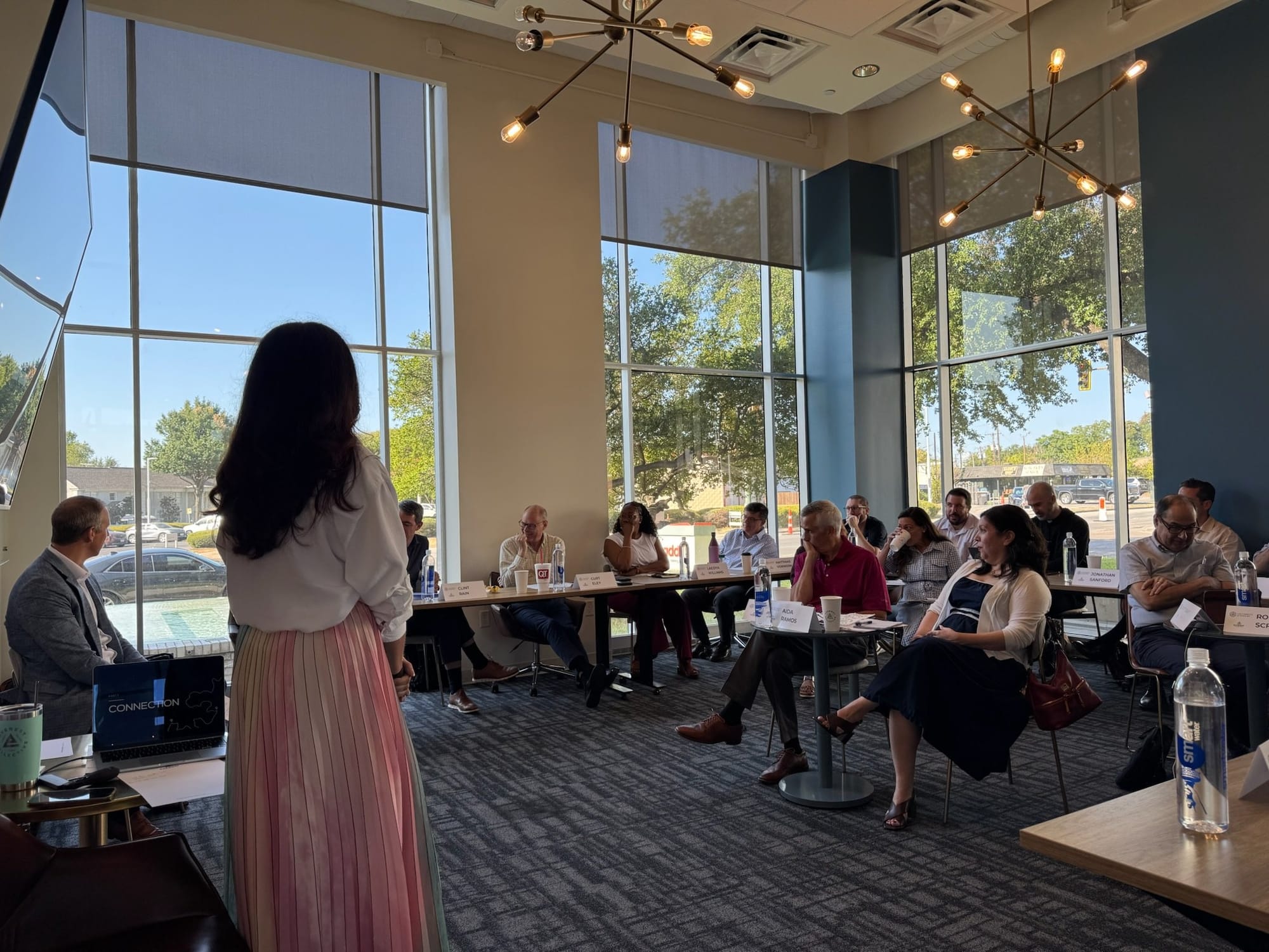 Brittany Tipton facilitating the University of Dallas cabinet retreat